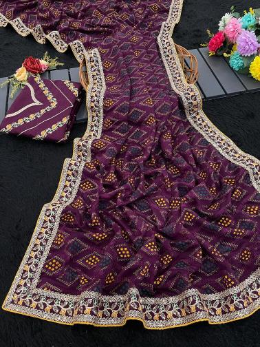 Vastrangan desiner bandhani fancy saree wholesale market in surat